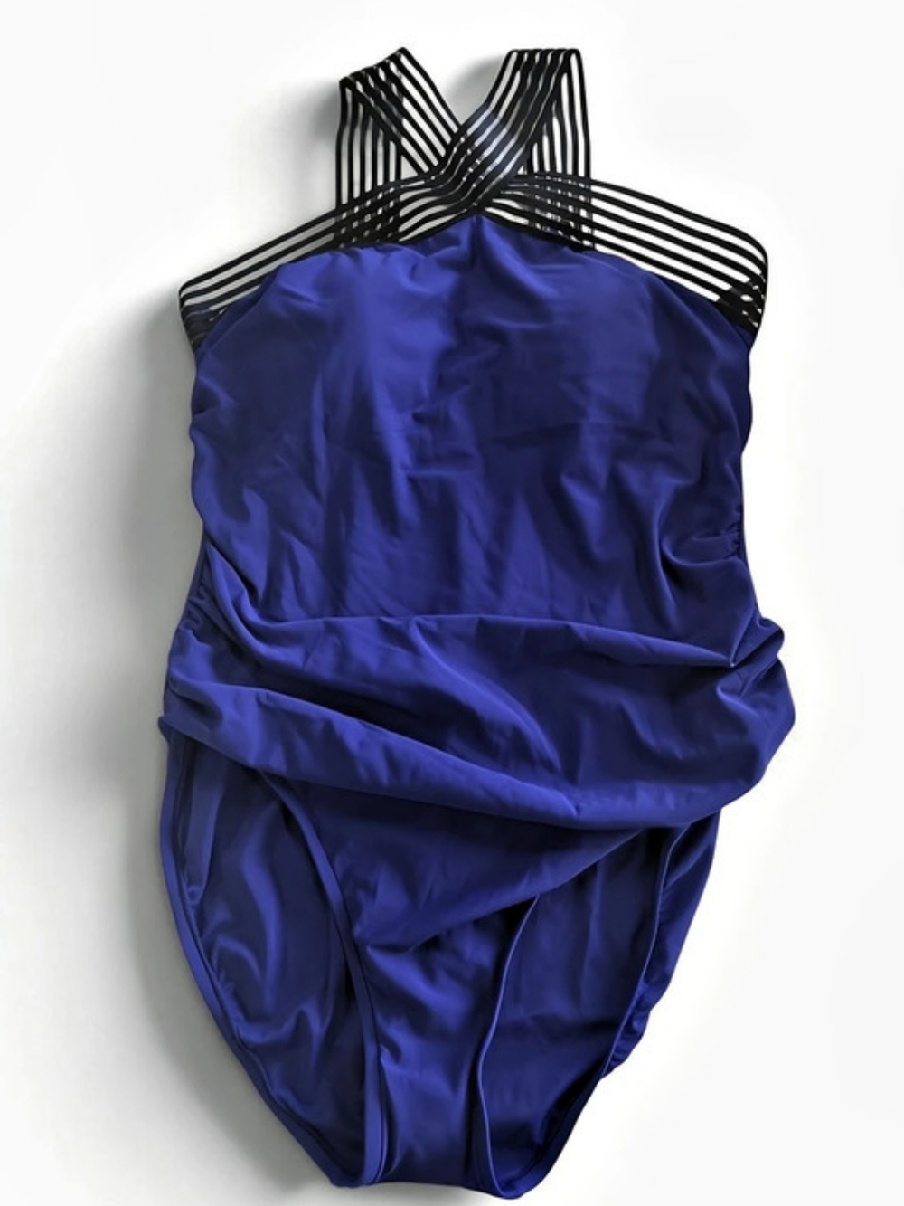 Aquagreen One-Piece Swimsuit in Purple & Black XL NWT
